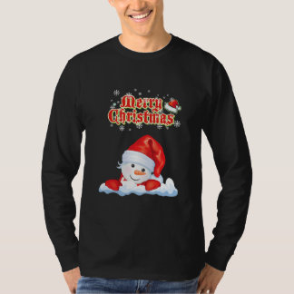 Camiseta Boneco de Neve Fofo Inverno Feliz Natal 2021