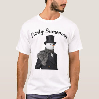 Camiseta Boneco de Neve Frosty Simples Natalino Elegante