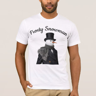 Camiseta Boneco de Neve Frosty Simples Natalino Elegante