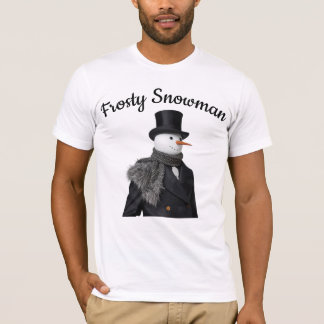Camiseta Boneco de Neve Frosty Simples Natalino Elegante