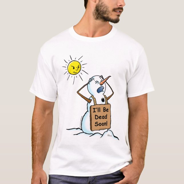 Camiseta boneco de neve inoperante (Frente)
