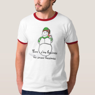 Camiseta boneco de neve, lá - ônibus eficiente da neve do