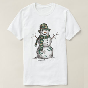 Camiseta Boneco de Neve Militar
