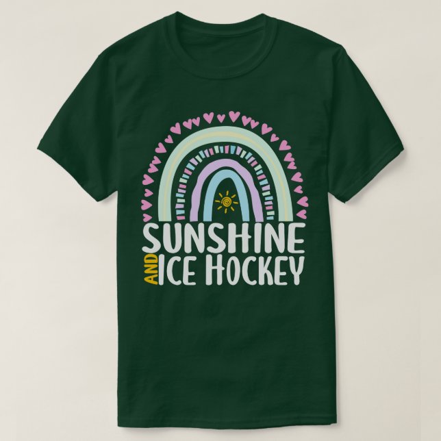 Camiseta Boneco de Sol e Hóquei em Gelo - Presente para Mul (Frente do Design)