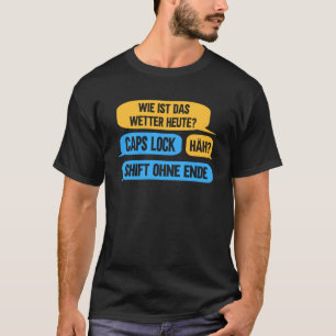 Camiseta Bonés Bloquear Shift Alemão ITler Programmer Admin