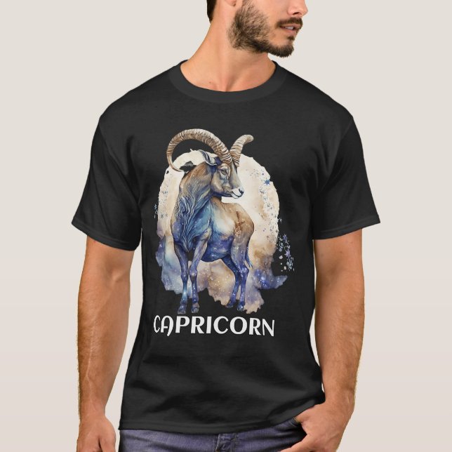 Camiseta Bonés de Capricórnio Zodiac Saturno Governava Astr (Frente)