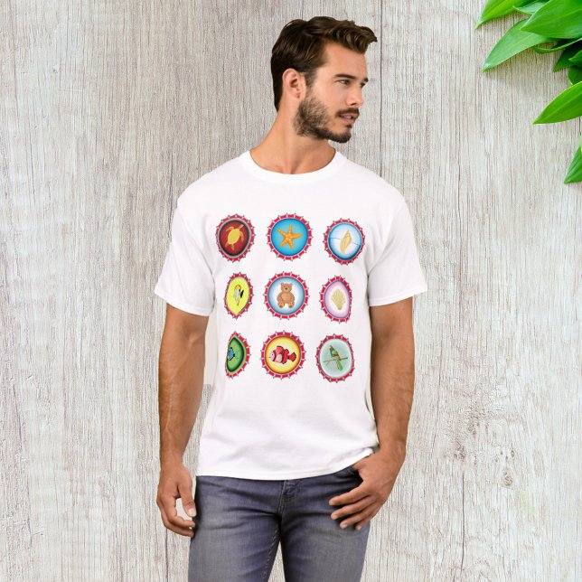 Camiseta Bonés de garrafas tropicais (Criador carregado)
