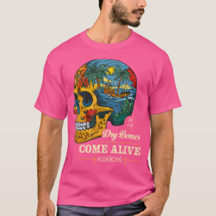 Camiseta Bones secos vêm arte viva natureza floral Jesus