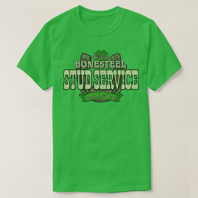 Camiseta Bonesteel Stud Service 1974 (Frente do Design)
