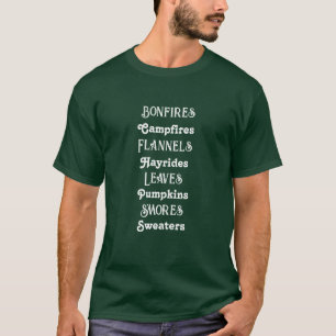 Camiseta Bonfire Campfire Flannels Hay Rides T-Shirt