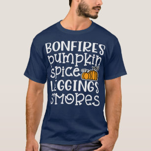 Camiseta Bonfire Pumpkin Spice Leggings Smores Halloween F