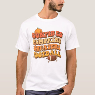 Camiseta Bonfire Sweater Pumpkins Futebol Retro Fall Tha