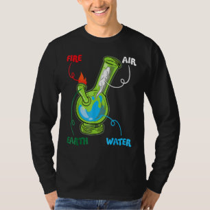 Camiseta Bong Elements Fire Water Earth Air Thc Weed Smokin