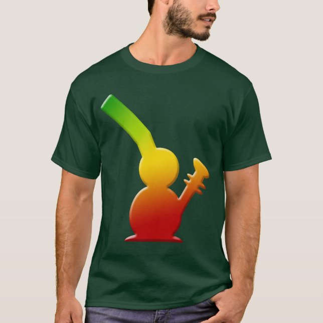 Camiseta Bong sobre - a reggae Rasta Bong o estilo de vida (Frente)