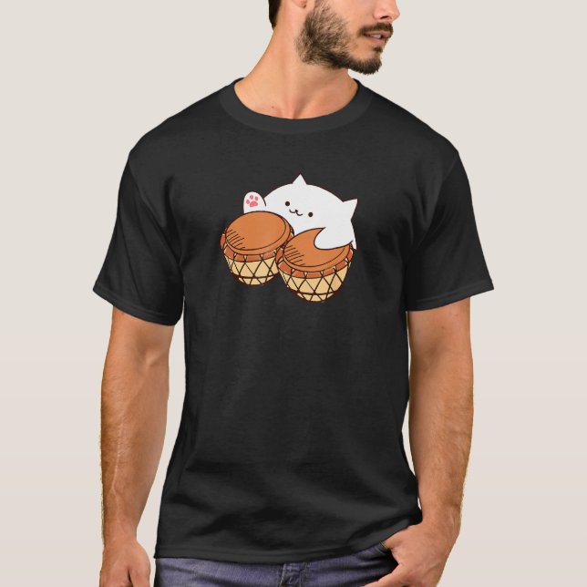 Camiseta Bongo Cat Merch cat meme (Frente)