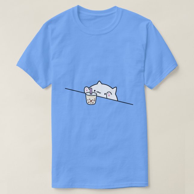 Camiseta Bongo Cat quer Boba (Frente do Design)