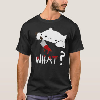 Camiseta Bongo Cat what Funny Halloween Cat with Bloody
