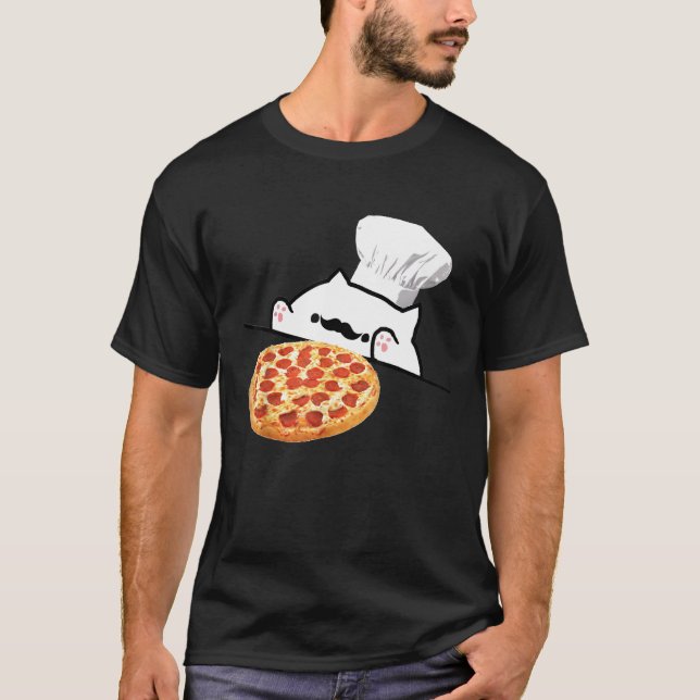 Camiseta Bongo Engraçado Pizza Chef Memórias de Tanque (Frente)