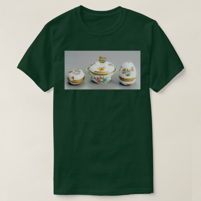 Camiseta Boniers Herendi 6 tradicionais húngaros de cerâmic (Frente do Design)
