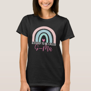 Camiseta Bonita Abençoada, Chamada G Mãe Boho Rainbow Mãe G