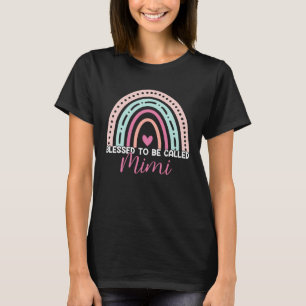 Camiseta Bonita Abençoada, Chamada Mimi Rainbow Mãe Avó