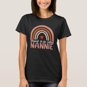 Camiseta Bonita Abençoada, Chamada Nannie Rainbow Women Mot