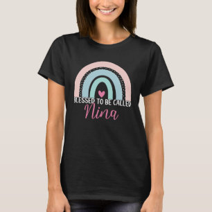 Camiseta Bonita Abençoada, Chamada Nina Boho Rainbow Mãe Gr