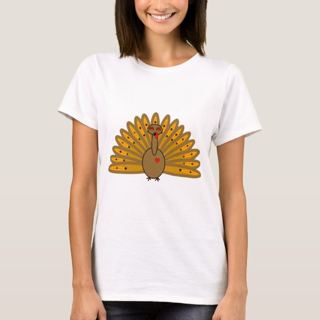 Camiseta Bonita Ação de Graças na Turquia (Frente)