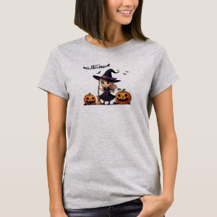 Camiseta Bonita, anime bruxa do Halloween