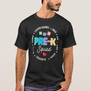 Camiseta Bonita Apreciação Admin do Esquadrão Pré K De Volt