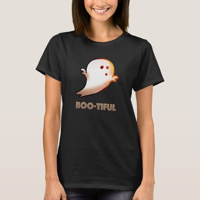 Camiseta Bonita Arte Fantasma do Halloween (Frente)