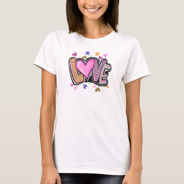 Camiseta Bonita Artsy LOVE - Dia do Namorados (Frente)