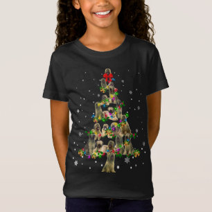 Camiseta Bonita árvore de Natal do Briard decor de presente