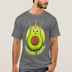 Camiseta Bonita Avocado Rainha Funny Vegan Mulheres Engraça