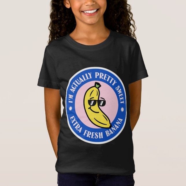 Camiseta Bonita Banana Lover Cotação Kawaii Estilo Engraçad (Frente)