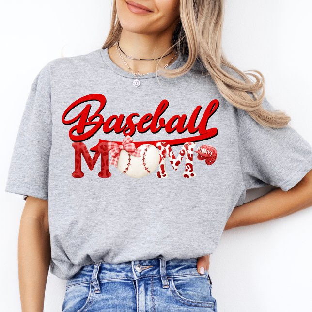 Camiseta Bonita Beisebol Mãozinha Jogo Dia Moderno Animação (Baseball Mom Game Day Shirt)