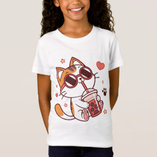 Camiseta Bonita Boba Tea - Corações e Estrelas