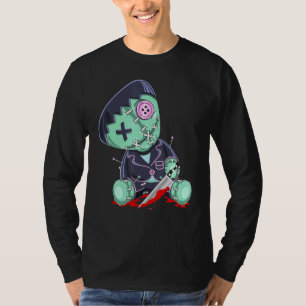 Camiseta Bonita Bonita Boneca Voodoo Com Knife Halloween