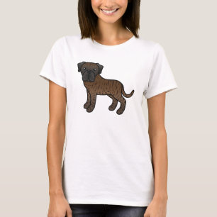 Camiseta Bonita Cartoon Brindle Old English Mastiff Dog