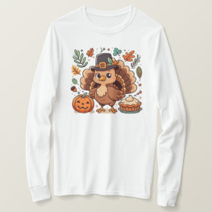 Camiseta Bonita Cartoon, peru e abóbora