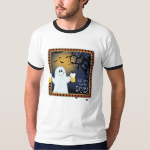 Camiseta Bonita cerveja fantasma de Boos Halloween
