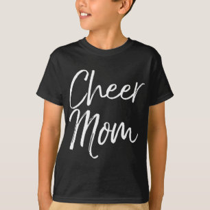 Camiseta Bonita Cheerleader da Família Correspondente Mãe D