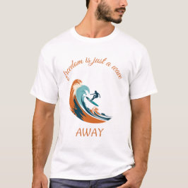 Camiseta bonita com design de surfe