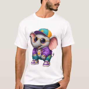 Camiseta bonita com elefante bebê