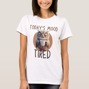 Camiseta Bonita Coruja Centeada Mulheres Engraçadas Sarcást