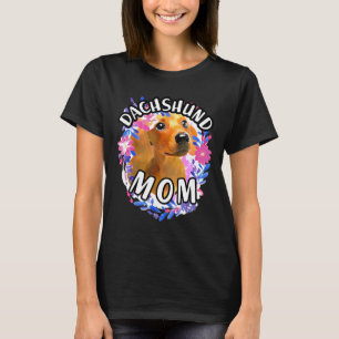 Camiseta Bonita Dachshund Mãe Doxie Wiener Dono de Cachorro
