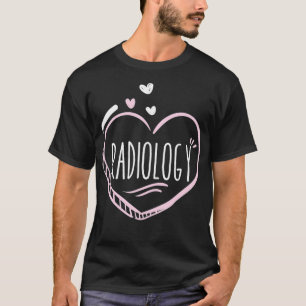 Camiseta Bonita Damas Radiológicas Coração XRay Tech Amo