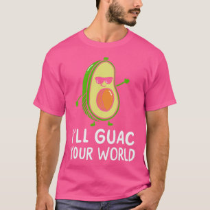 Camiseta Bonita dança Avocado Vegan Comida Gráfico Guac Sua