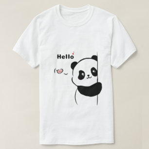 Camiseta Bonita de Olho Panda Gráfico de animais