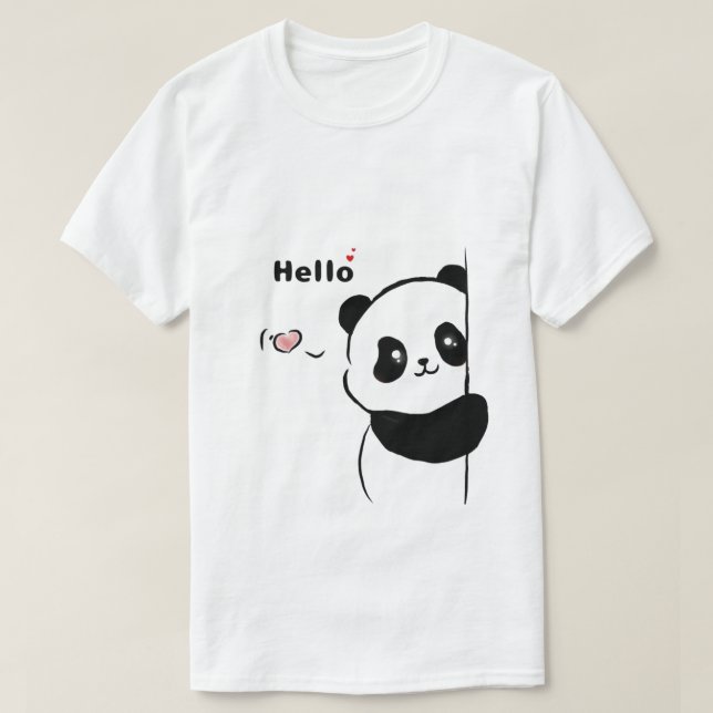 Camiseta Bonita de Olho Panda | Gráfico de animais (Frente do Design)
